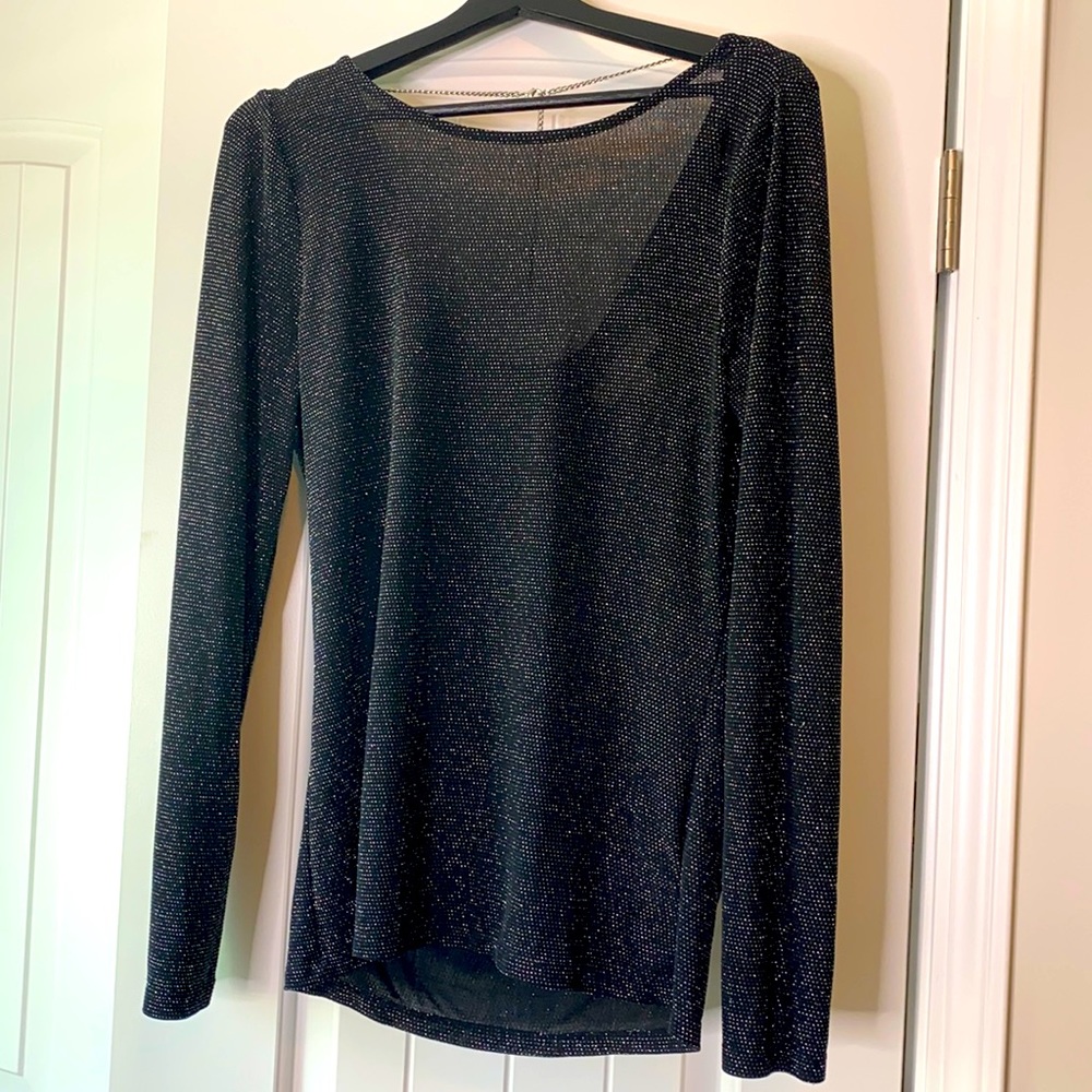 Michael Kors tunic stretchy top with jewel chain